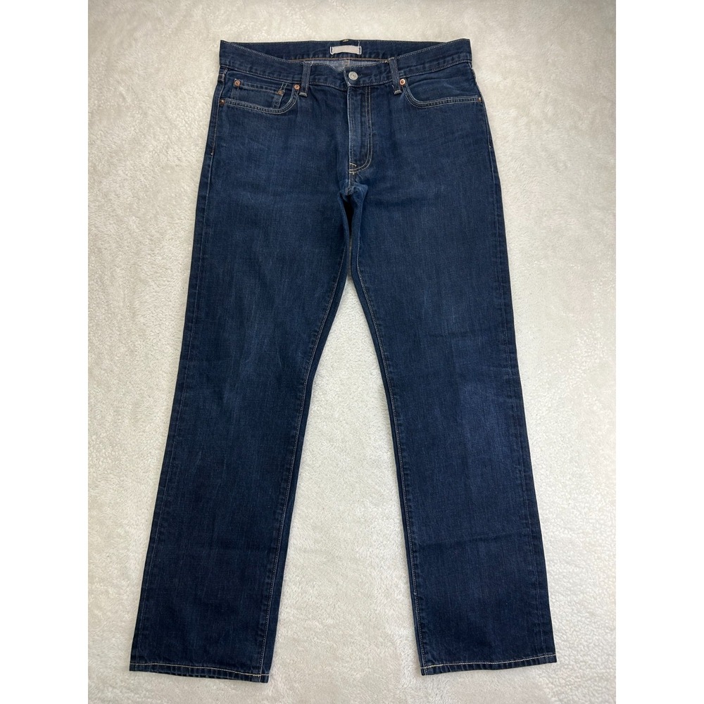 UNIQLO Straight Leg Jeans Mens 34x32 Blue Denim 5-Pockets Comfort Outdoor Gear